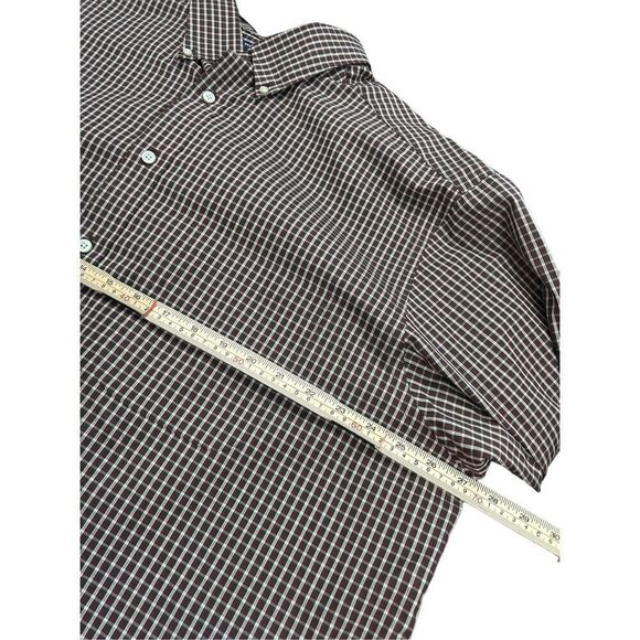 Round Tree & Yorke Travel Smart Sz 2XT Tall Long Sleeve Button-Down Brown Shirt - Picture 6 of 10